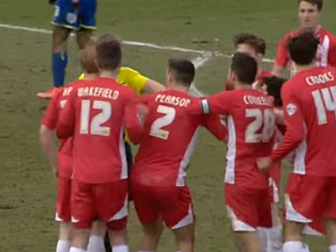 WATCH: Referee blows whistle f...